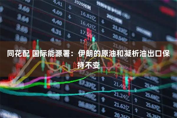 同花配 国际能源署：伊朗的原油和凝析油出口保持不变